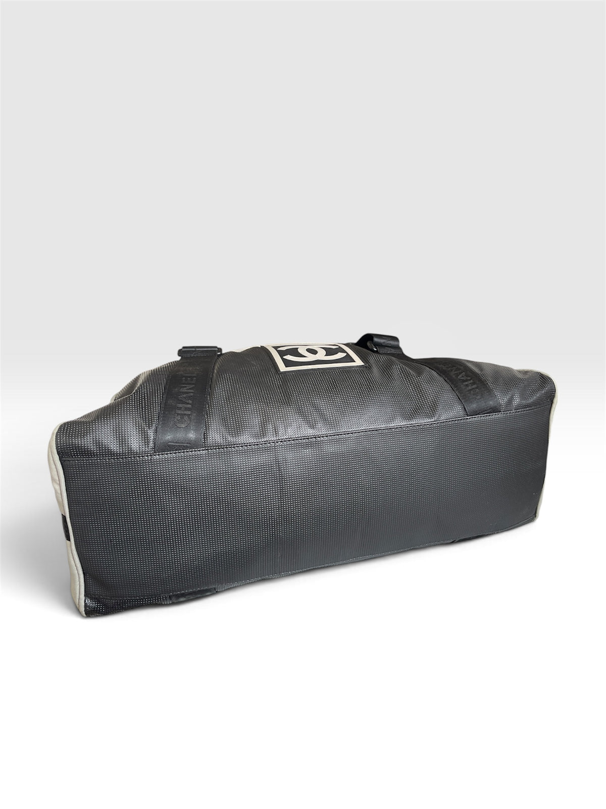 Vintage Chanel Sport Line Duffle Bag Grey Black - Early 2000s Archive