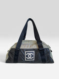 Vintage Chanel Sport Line Duffle Bag Grey Black - Early 2000s Archive