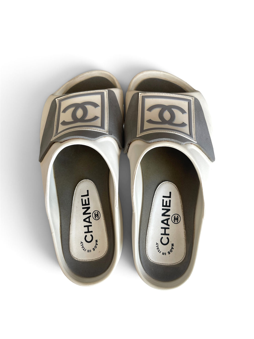Chanel Vintage Early 2000s Sport Line CC Logo Mule Sandals - Size EU 37