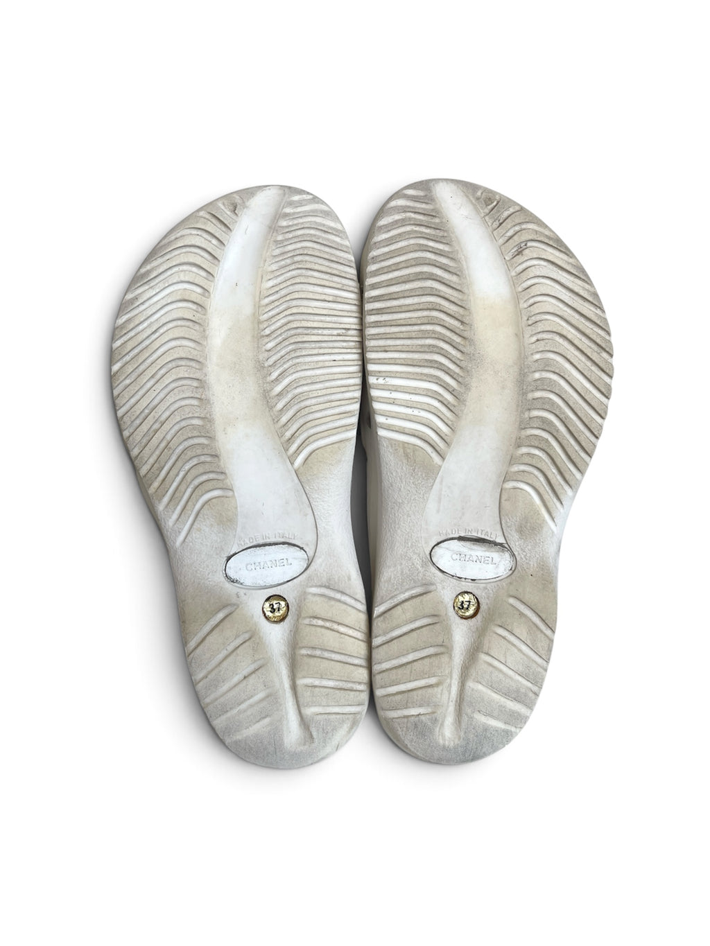 Chanel Vintage Early 2000s Sport Line CC Logo Mule Sandals - Size EU 37