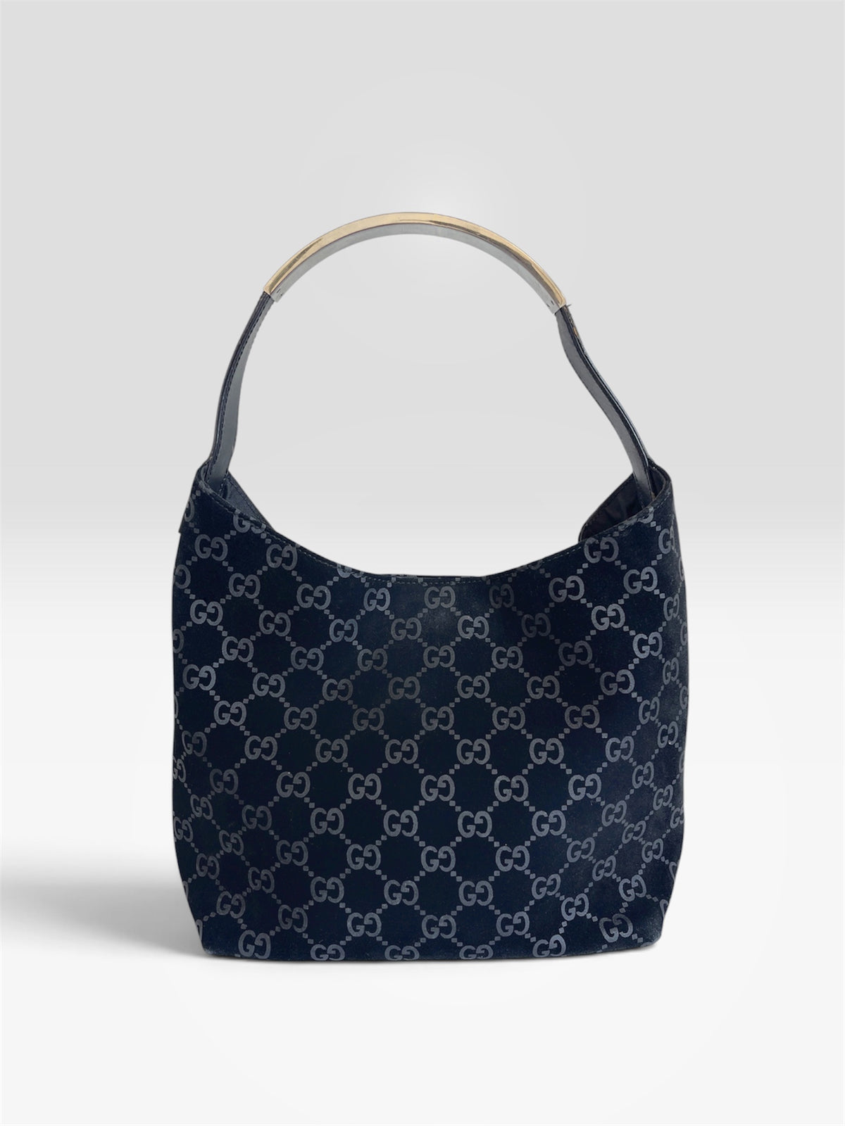 Vintage Gucci Monogram Handle Bag Metal Handle - Early 2000s Archive