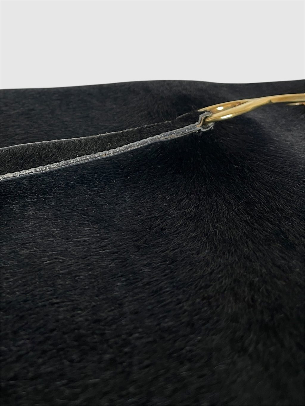 Vintage Gucci Tom Ford era FW 2006 runway Horsebit pony hair Crossbody Bag Jumbo