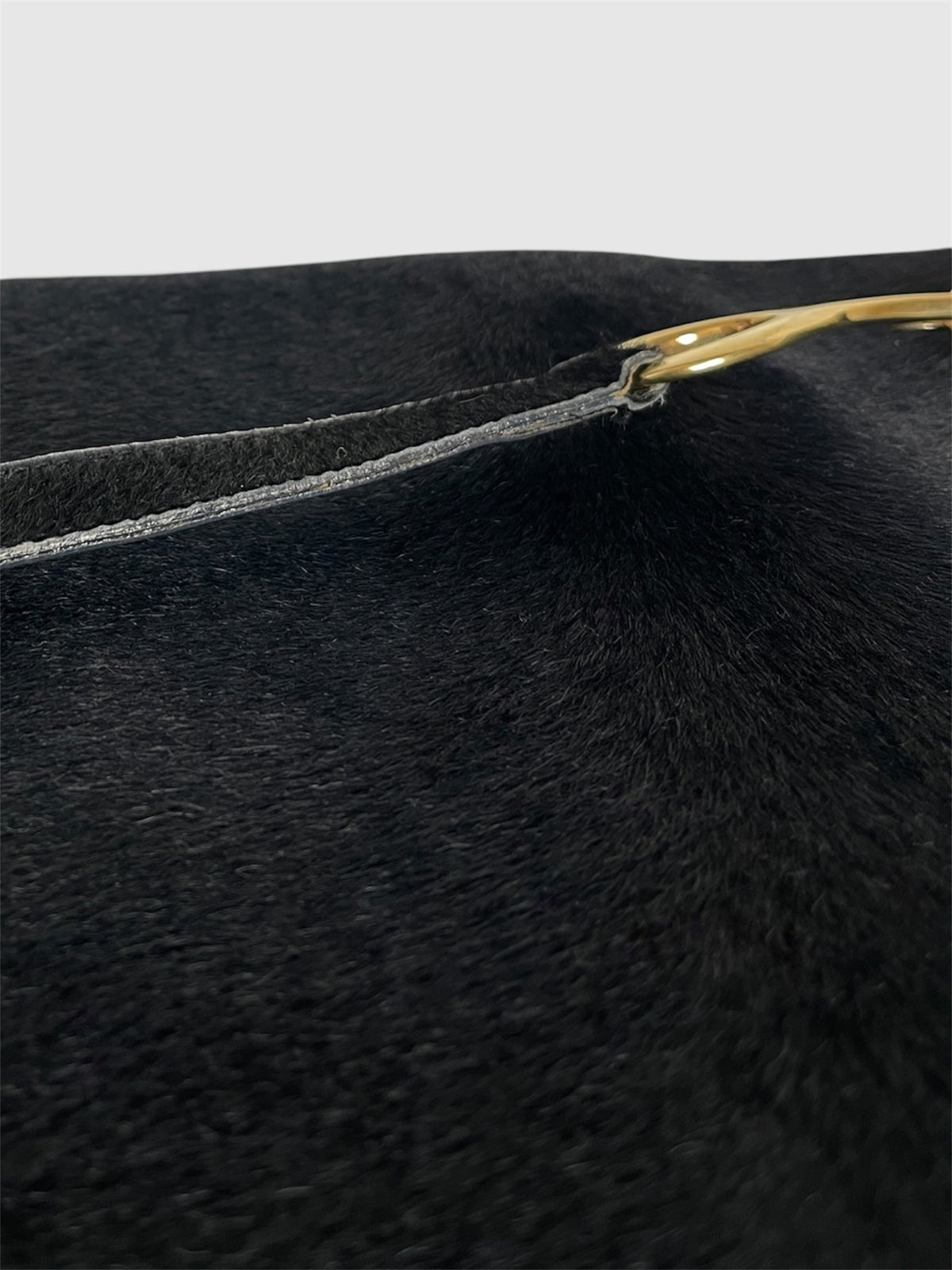 Vintage Gucci Tom Ford era FW 2006 runway Horsebit pony hair Crossbody Bag Jumbo