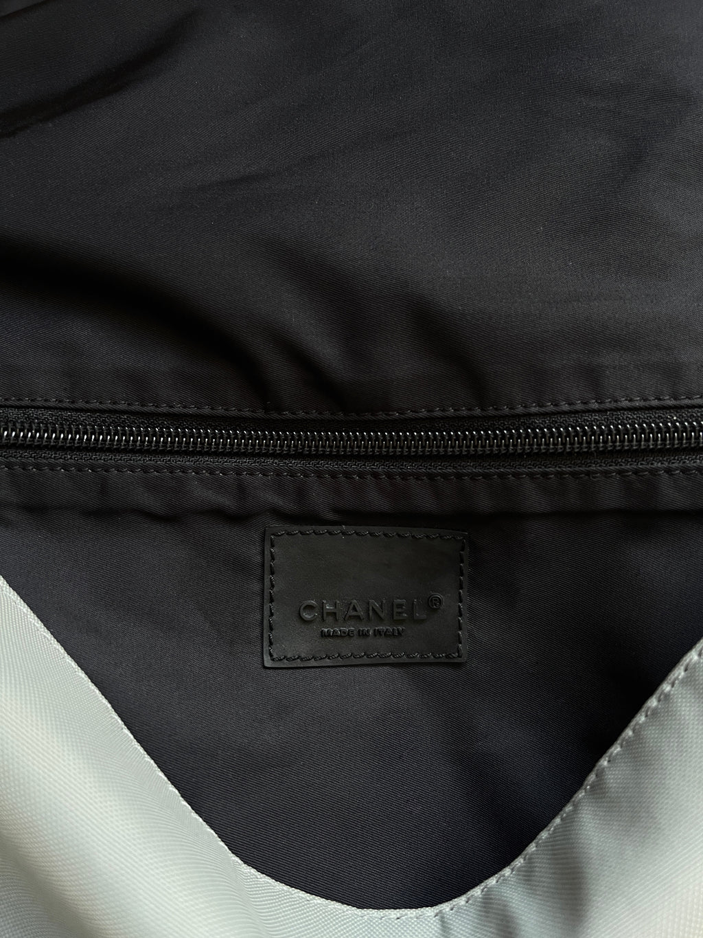Vintage Chanel Sport Line Messenger Bag Grey Black - Early 2000s Archive