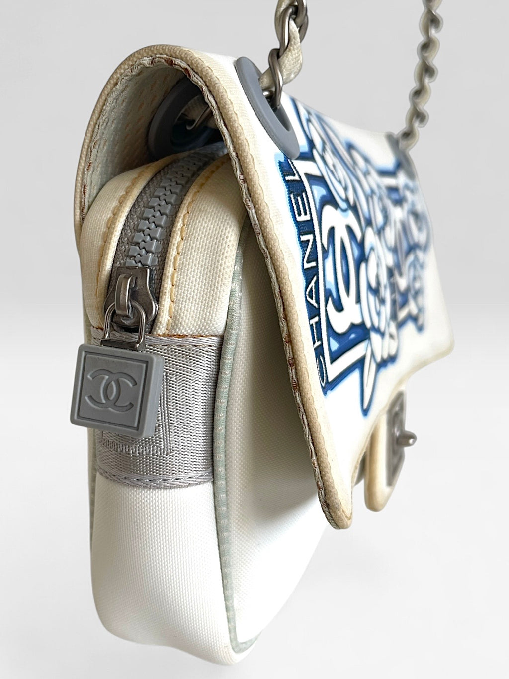 Vintage Chanel Sport Line Camellia CC Flap Shoulder Bag - Early 2000s Archive