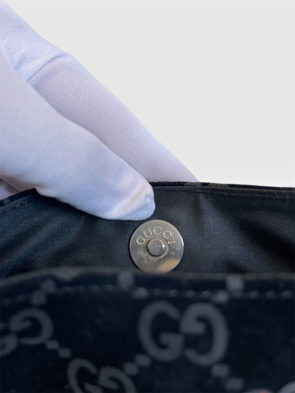 Vintage Gucci Monogram Handle Bag Metal Handle - Early 2000s Archive