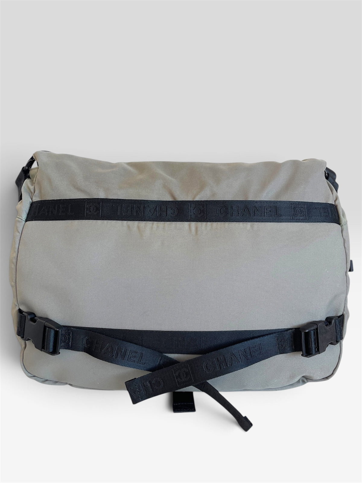 Vintage Chanel Sport Line Messenger Bag Grey Black - Early 2000s Archive