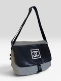 Vintage Chanel Sport Line Messenger Bag Grey Black - Early 2000s Archive
