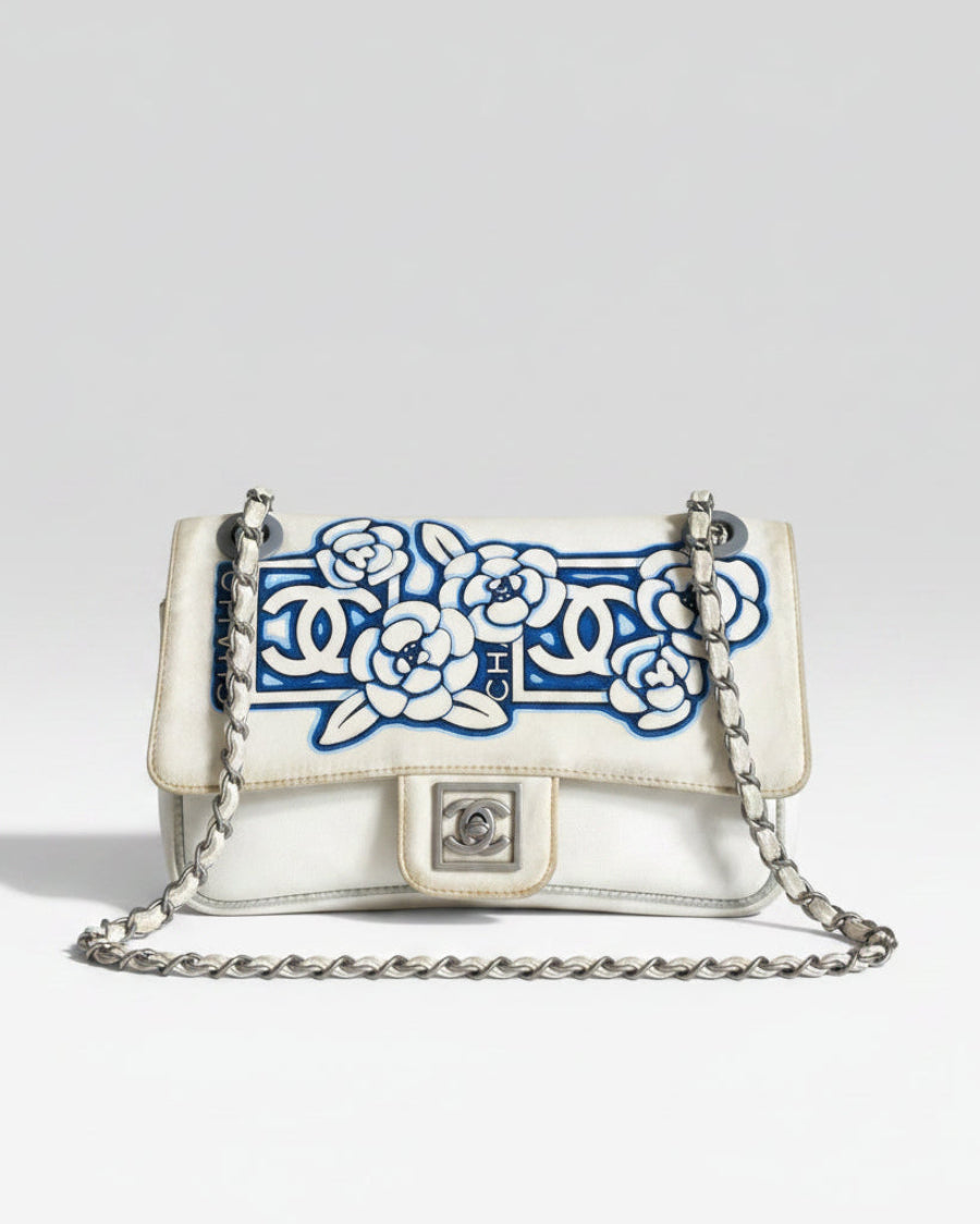 Vintage Chanel Sport Line Camellia CC Flap Shoulder Bag - Early 2000s Archive