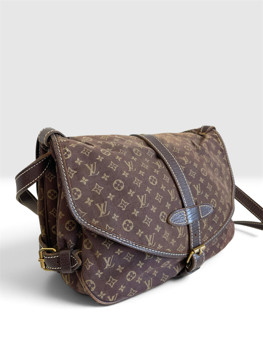Louis Vuitton Pre-Owned Mini Lin Saumur 30 Monogram Shoulder Bag